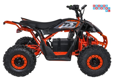 [ATV002E.NEW] Quad DESERT STORM LIFT na akumulator 1x800W 48V/20Ah kluczyk hydrauliczne hamulce tarczowe automat - pomarańczowy