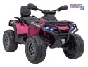 [CA005] Quad CAN-AM Outlander ATV na akumulator 4x200W 24V/7Ah EVA LED ekoskóra - różowy