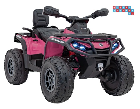 [CA005] Quad CAN-AM Outlander ATV na akumulator 4x200W 24V/7Ah EVA LED ekoskóra - różowy