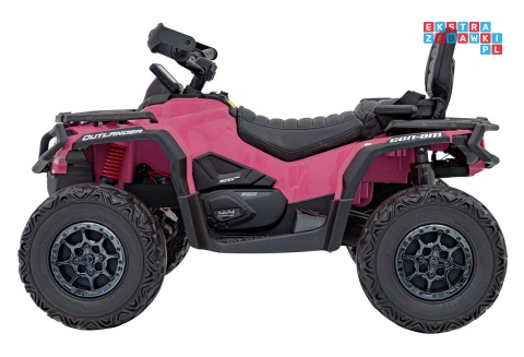 [CA005] Quad CAN-AM Outlander ATV na akumulator 4x200W 24V/7Ah EVA LED ekoskóra - różowy