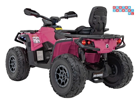 [CA005] Quad CAN-AM Outlander ATV na akumulator 4x200W 24V/7Ah EVA LED ekoskóra - różowy