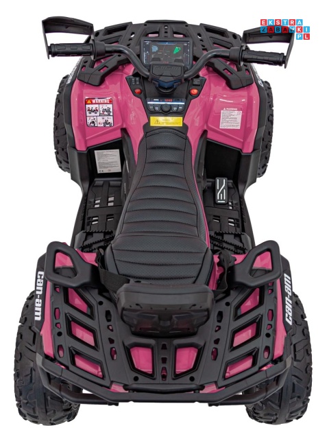 [CA005] Quad CAN-AM Outlander ATV na akumulator 4x200W 24V/7Ah EVA LED ekoskóra - różowy