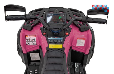 [CA005] Quad CAN-AM Outlander ATV na akumulator 4x200W 24V/7Ah EVA LED ekoskóra - różowy