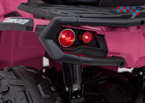 [CA005] Quad CAN-AM Outlander ATV na akumulator 4x200W 24V/7Ah EVA LED ekoskóra - różowy