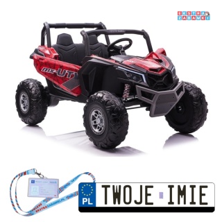 UTV-MX Spider buggy na akumulator dwuosobowy - czerwony, 4x60W, 24V/7Ah, EVA, LED, ekoskóra, Bluetooth, pilot [7769]