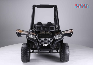 JS360-1 buggy na akumulator 2x200W 24V/7Ah EVA pasy ekoskóra LED pilot - czarny [7468]