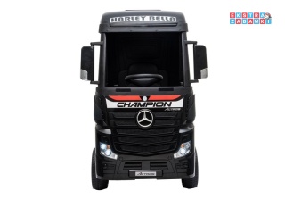 [5235] Mercedes Actros lakierowany na akumulator 4x45W 24V/7Ah ekoskóra EVA MP4 pilot - czarny