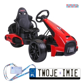 [5736] Gokart CH9939 na akumulator 2x45W 12V/7Ah EVA pasy - czerwony