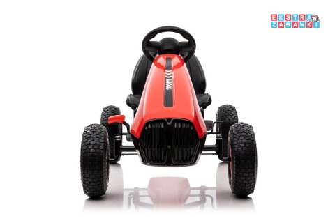 [11908] Gokart na pedały G208 pompowane koła regulowany fotel hamulec ręczny - czerwony