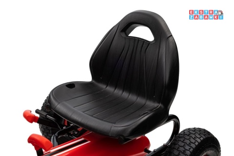 [11908] Gokart na pedały G208 pompowane koła regulowany fotel hamulec ręczny - czerwony