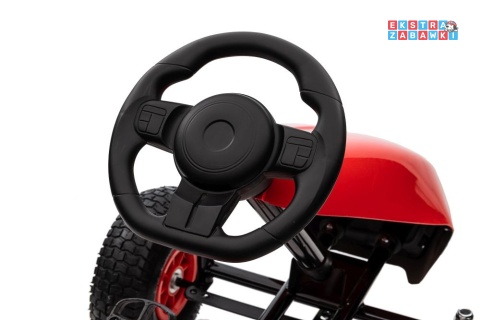 [11908] Gokart na pedały G208 pompowane koła regulowany fotel hamulec ręczny - czerwony