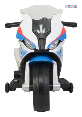 Biały Motor BMW S1000RR na akumulator - 1x45W, 12V/3.5Ah, kluczyk, światła LED, panel dźwiękowy - [9312]