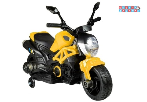 Żółty Motor GTM1188 na akumulator - 1x35W, 6V/4.5Ah, LED, bieg wsteczny, automatyczny hamulec - [4788]
