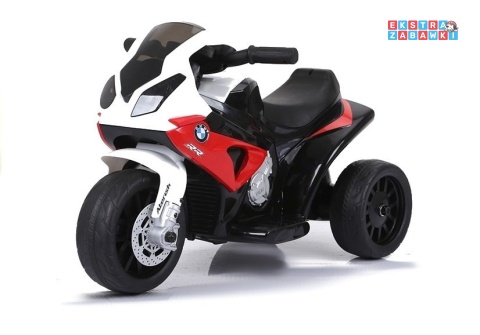 Czerwony Motor trójkołowy BMW S1000RR na akumulator - 1x35W, 6V/4.5Ah, ekoskóra, LED - [2538]