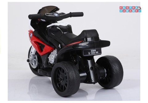 Czerwony Motor trójkołowy BMW S1000RR na akumulator - 1x35W, 6V/4.5Ah, ekoskóra, LED - [2538]