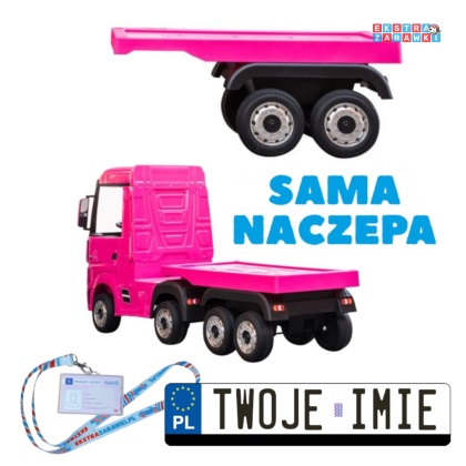 Różowy naczepa do pojazdu HL358 Mercedes Scania Actros [9120]