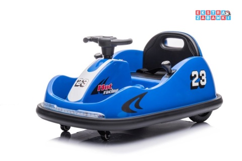 Niebieski Pojazd GTS1166 na akumulator - 2x45W, 12V/4.5Ah, pilot, LED, pasy bezpieczeństwa - [9567]