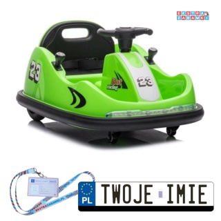 Zielony Pojazd GTS1166 na akumulator - 2x45W, 12V/4.5Ah, pilot, LED, pasy bezpieczeństwa - [9568]