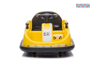 Żółty Pojazd GTS1166 na akumulator - 2x45W, 12V/4.5Ah, pilot, LED, pasy bezpieczeństwa - [9569]