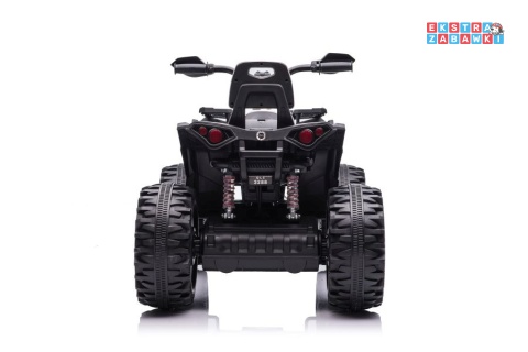 Czarny Quad QLS-3288 na akumulator - 4x45W, 12V/10Ah, ekoskóra, EVA, LED, panel audio [9048]