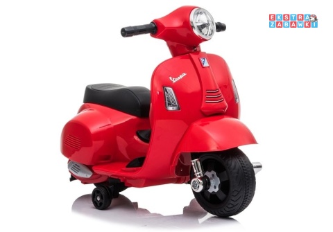 Czerwony Skuter Vespa GTS 300 Mini na akumulator - 1x35W, 6V/4.5Ah, LED - [5346]