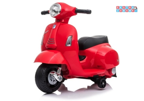 Czerwony Skuter Vespa GTS 300 Mini na akumulator - 1x35W, 6V/4.5Ah, LED - [5346]