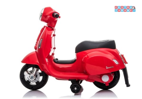 Czerwony Skuter Vespa GTS 300 Mini na akumulator - 1x35W, 6V/4.5Ah, LED - [5346]