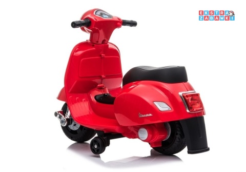 Czerwony Skuter Vespa GTS 300 Mini na akumulator - 1x35W, 6V/4.5Ah, LED - [5346]