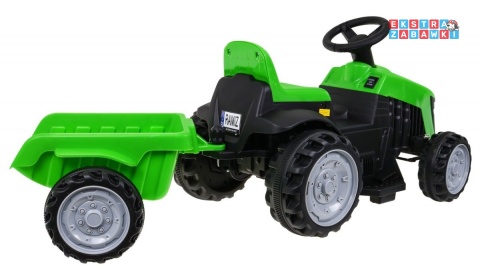Traktor z przyczepą dla najmłodszych na akumulator - zielony, 1x25W [TR1908T]