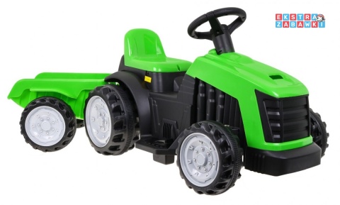 Traktor z przyczepą dla najmłodszych na akumulator - zielony, 1x25W [TR1908T]