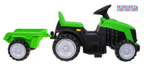 Traktor z przyczepą dla najmłodszych na akumulator - zielony, 1x25W [TR1908T]