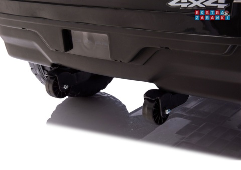 Czarny Policyjny Dodge Ram ZB618P na akumulator - 4x45W, 12V/10Ah, EVA, LED, ekoskóra, Bluetooth, pilot - [20907]