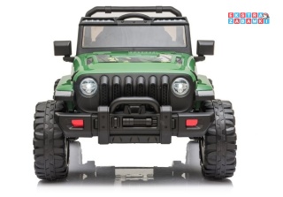 Zielone Auto CH9956 na akumulator - 2x45W, 12V/10Ah, EVA, ekoskóra, Bluetooth, LED, pilot - [7504]