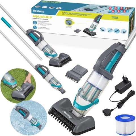 Bestawy Bezprzewodowy odkurzacz basenowy ręczny AquaGrip + 2 głowice 58946