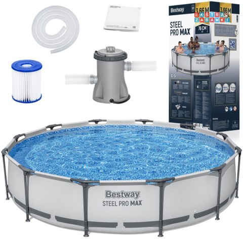 Bestway Basen STELAŻOWY 6,473L 366x76cm 7w1 pompa + filtr 56416