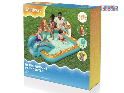 Bestway Dmuchany wodny plac zabaw Zjeżdżalnia + zraszacz + piłki 53164