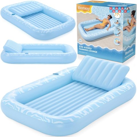 Bestway Materac plażowy 214x155cm + poduszka i uchwyt na kubek 43838