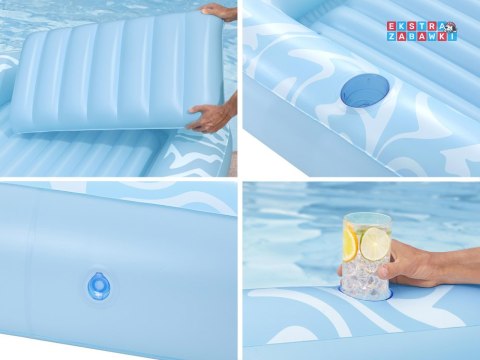 Bestway Materac plażowy 214x155cm + poduszka i uchwyt na kubek 43838