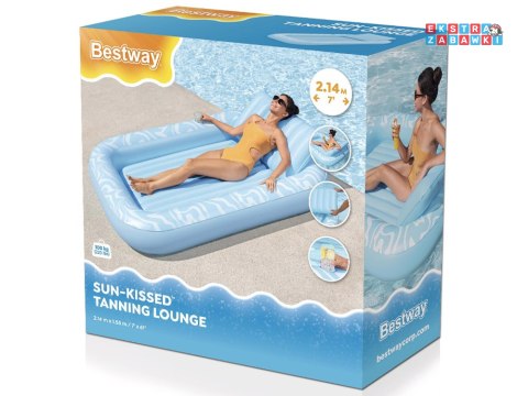 Bestway Materac plażowy 214x155cm + poduszka i uchwyt na kubek 43838
