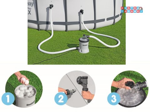 Bestway Pompa filtrująca do basenu 5678 l/h na kulki filtracyjne 58870