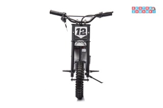 Czarny Motor Cross A9901 na akumulator - 1x350W, 36V/9Ah, zawieszenie hydrauliczne, opony pompowane, ekoskóra - [20233]