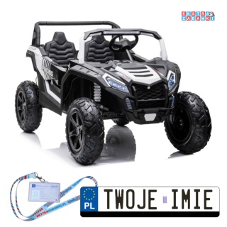 Buggy STRONG A032 buggy na akumulator - czarny, 1x180W, 24V/14Ah, silnik bezszczotkowy, pompowane koła, ekoskóra, kluczyki, pasy