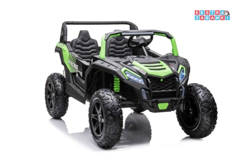 Zielony STRONG A032 buggy na akumulator - zielony, 1x180W, 24V/14Ah, silnik bezszczotkowy, pompowane koła, ekoskóra [9008]