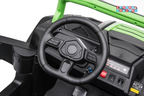 Zielony STRONG A032 buggy na akumulator - zielony, 1x180W, 24V/14Ah, silnik bezszczotkowy, pompowane koła, ekoskóra [9008]
