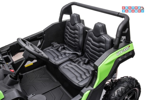 Zielony STRONG A032 buggy na akumulator - zielony, 1x180W, 24V/14Ah, silnik bezszczotkowy, pompowane koła, ekoskóra [9008]