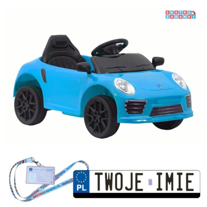 [15135] Auto WMT-666 na akumulator 2x45W 12V/4.5Ah otwierane drzwi pasy LED panel muzyczny pilot - niebieski