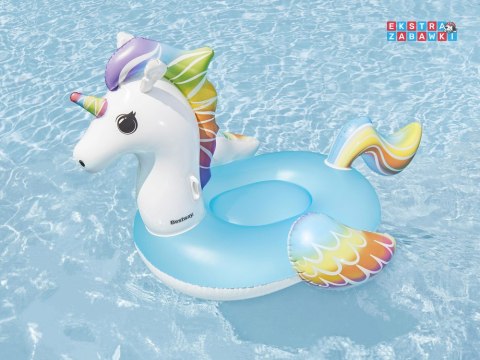 Bestway Dmuchany materac do pływania z uchwytami JEDNOROŻEC 224x164cm 41113
