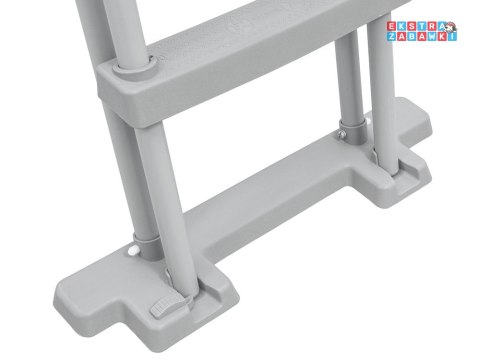 Bestway Drabinka do basenu 132cm - bezpieczna antypoślizgowa metalowa 58332