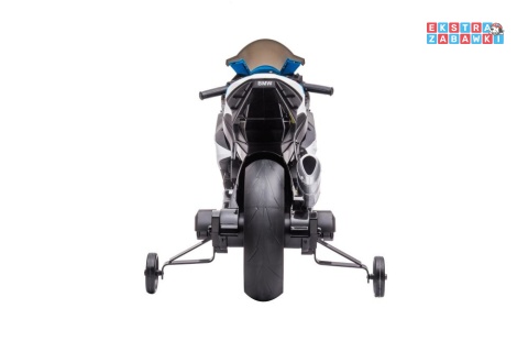 Biały Motor BMW HP4 Race JT5001 na akumulator - 2x45W, 12V/7Ah, EVA, LED, ekoskóra, panel muzyczny - [10563]