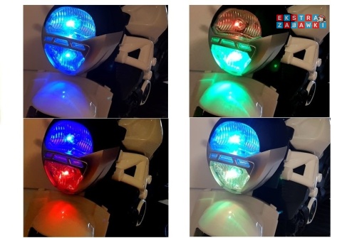 Niebieski Motor GTM1188 na akumulator - 1x35W, 6V/4.5Ah, LED, bieg wsteczny, automatyczny hamulec - [4786]